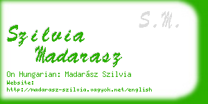 szilvia madarasz business card
