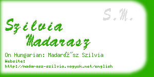szilvia madarasz business card